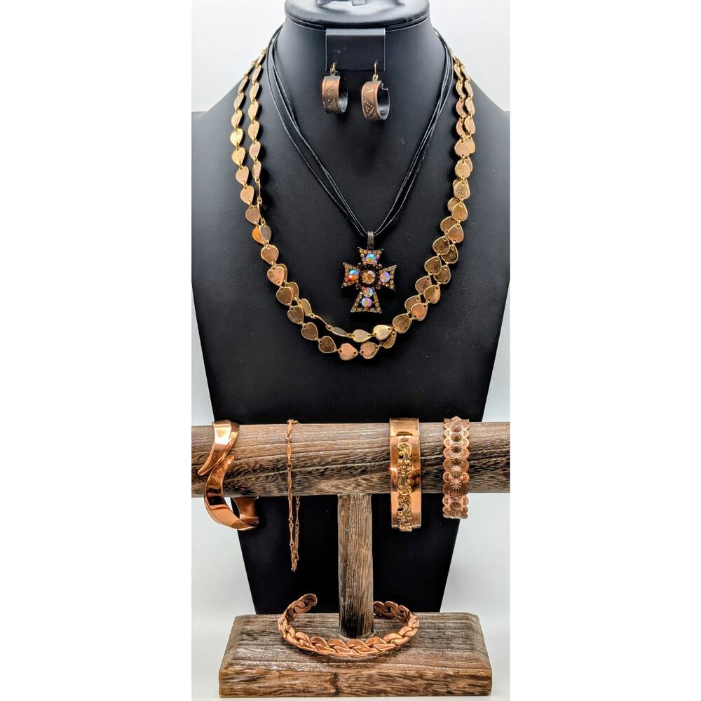 Mixed Lot of Copper & Copper Color Jewelry Pieces